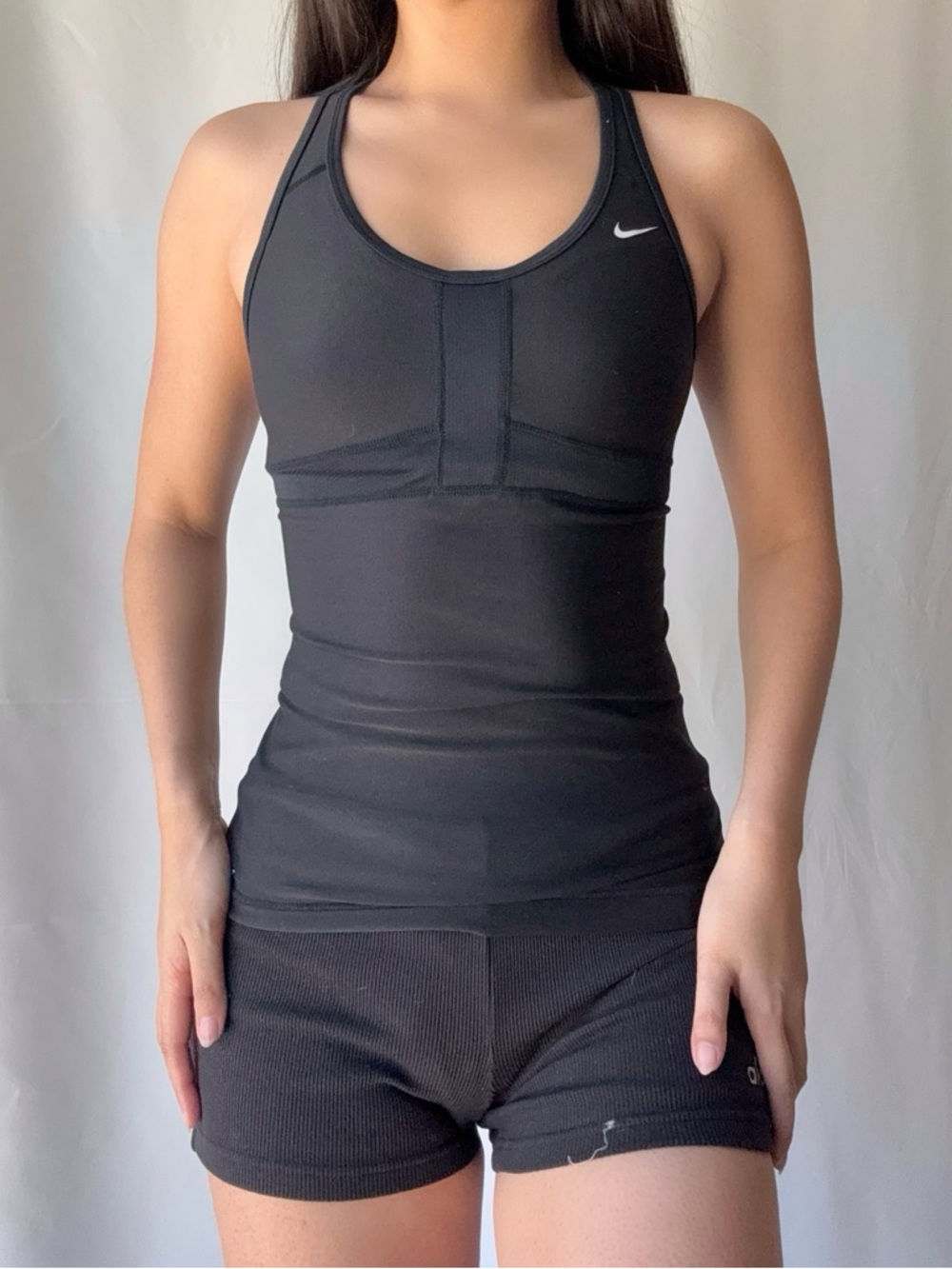 Nike Black Racerback Training Tank with Subtle Logo